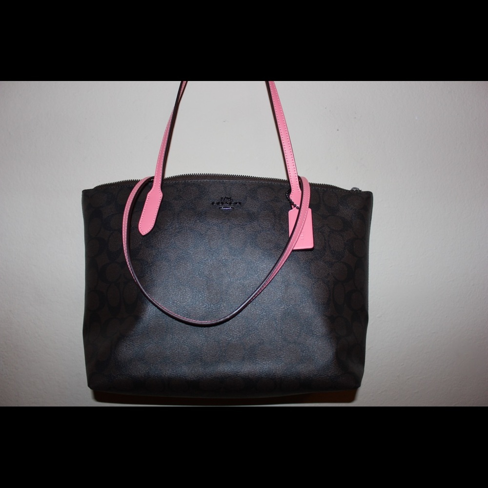 Brown and Pink Coach purse - Picture 7 of 8